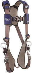 DBI/SALA - 420 Lb Capacity, Size M, Full Body Vest Safety Harness - Polyester Webbing, Side D-Ring, Quick Connect Leg Strap, Quick Connect Chest Strap, Blue/Gray - Americas Industrial Supply