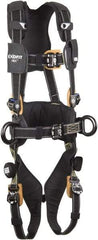 DBI/SALA - 420 Lb Capacity, Size M, Full Body Construction Safety Harness - Nomex/Kevlar Webbing, Side D-Ring, Quick Connect Leg Strap, Quick Connect Chest Strap, Black - Americas Industrial Supply