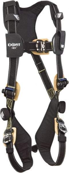 DBI/SALA - 420 Lb Capacity, Size S, Full Body Arc Flash Safety Harness - Nomex/Kevlar Webbing, Quick Connect Leg Strap, Quick Connect Chest Strap, Black - Americas Industrial Supply