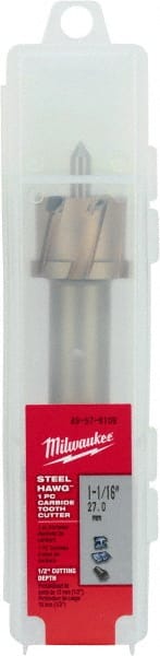 Milwaukee Tool - 1-1/16" Diam x 1/2" Deep Carbide-Tipped Annular Cutter - Americas Industrial Supply