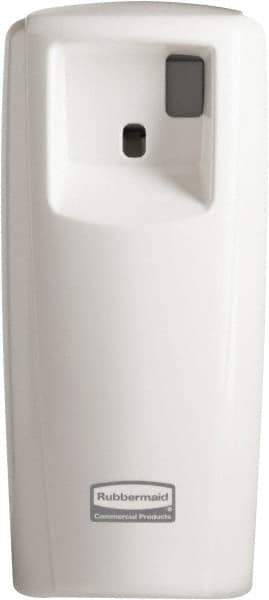 Rubbermaid - 0.019 Cu Ft Coverage, White Metered Aerosol Dispenser - D Battery Required - Americas Industrial Supply