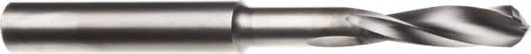 SGS - 0.377" 145° Spiral Flute Solid Carbide Screw Machine Drill Bit - Diamond Finish, Right Hand Cut, 1-27/32" Flute Length, 3-1/2" OAL, 8 Facet Point, Straight Shank - Americas Industrial Supply