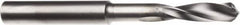 SGS - 0.377" 145° Spiral Flute Solid Carbide Screw Machine Drill Bit - Diamond Finish, Right Hand Cut, 1-27/32" Flute Length, 3-1/2" OAL, 8 Facet Point, Straight Shank - Americas Industrial Supply