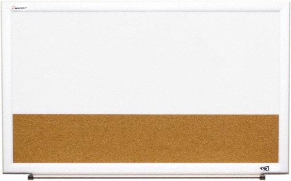 Ability One - 2" High x 22" Wide Combination Dry Erase and Natural Cork - Melamine, 32" Deep - Americas Industrial Supply