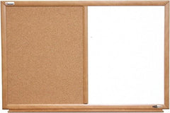 Ability One - 2" High x 26" Wide Combination Dry Erase and Natural Cork - Melamine, 40" Deep - Americas Industrial Supply