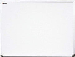 Ability One - 2" High x 53" Wide Porcelain on Steel Magnetic Marker Board with Wood Frame - Porcelain, 77" Deep - Americas Industrial Supply