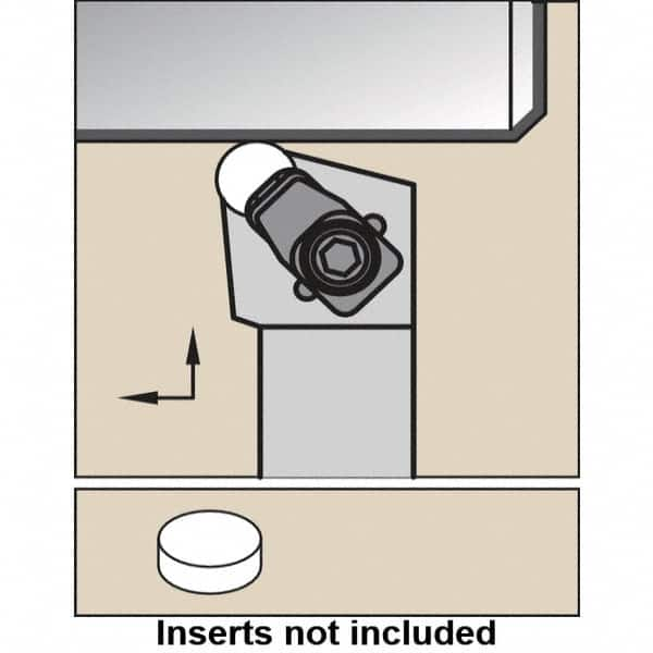 Kennametal - CRSN, Right Hand Cut, 0° Lead Angle, 32mm Shank Height x 25mm Shank Width, Negative Rake Indexable Turning Toolholder - 170mm OAL, RN.N 120700 Insert Compatibility, Series CRSN - Americas Industrial Supply
