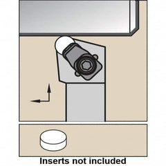 Kennametal - CRSN, Right Hand Cut, 45° Lead Angle, 25mm Shank Height x 25mm Shank Width, Negative Rake Indexable Turning Toolholder - 150mm OAL, RN.N 120700 Insert Compatibility, Series CRSN - Americas Industrial Supply