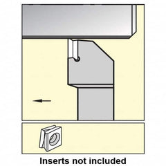 Kennametal - 1.780...90DEG, Left Hand Cut, 0° Lead Angle, 1-1/4" Shank Height x 1-1/4" Shank Width, Negative Rake Indexable Turning Toolholder - 7" OAL, C8FIX18..L.. Insert Compatibility, Series Fix-Perfect - Americas Industrial Supply