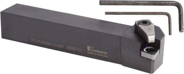 Kennametal - CCLN-MX, Left Hand Cut, -5° Lead Angle, 25mm Shank Height x 25mm Shank Width, Negative Rake Indexable Turning Toolholder - 150mm OAL, CN..1207.. Insert Compatibility, Series MTS - Americas Industrial Supply