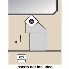 Kennametal - SSSC, Right Hand Cut, 45° Lead Angle, 16mm Shank Height x 16mm Shank Width, Neutral Rake Indexable Turning Toolholder - 100mm OAL, SC..120408 Insert Compatibility, Series SSSC - Americas Industrial Supply