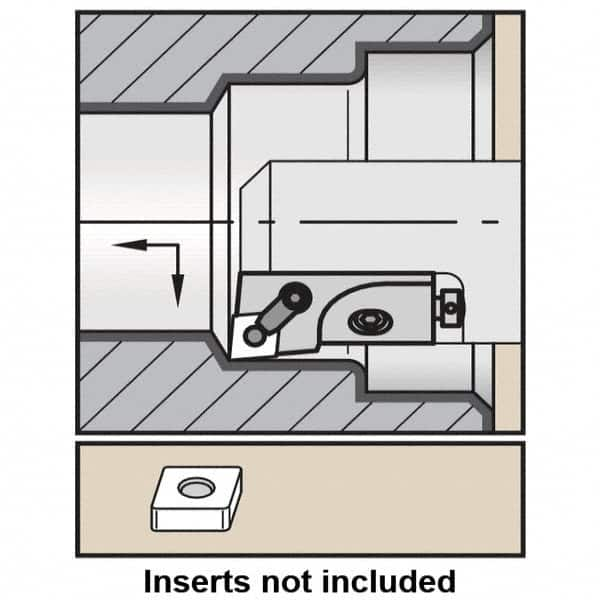 Kennametal - Series Kenloc, Right Hand, MCLN Toolholder Compatibility, CN.. Insert Compatibility, Indexable Turning Cartridge - Pin & Clamp Holding Method, 55mm OAL x 14mm OAW x 19.25mm OAH - Americas Industrial Supply