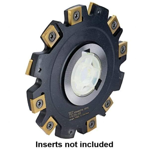 Kennametal - Arbor Hole Connection, 0.315" Cutting Width, 2.4409" Depth of Cut, 200mm Cutter Diam, 1.9685" Hole Diam, 6 Tooth Indexable Slotting Cutter - 90° SN Toolholder, SNHX Insert - Americas Industrial Supply