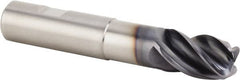 Kennametal - 16mm, 4 Flute, Single End, Solid Carbide, 3mm Corner Radius End Mill - 100mm OAL, 38° Helix, Right Hand Flute, 24mm LOC, Right Hand Cut, 48mm Extended Reach - Americas Industrial Supply