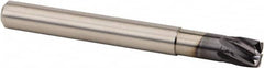 Kennametal - 12mm, 6 Flute, Single End, Solid Carbide, 0.75mm Corner Radius End Mill - 100mm OAL, 20° Helix, Right Hand Flute, 0.63mm LOC, Right Hand Cut, 36mm Extended Reach - Americas Industrial Supply