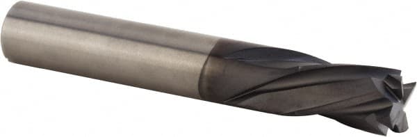 Kennametal - 3/8" Cutting Diam x 1-1/2" Length of Cut, 4 Flute, Compression Spiral Router Bit - Diamond Coated, Right Hand Cut, Solid Carbide, 4" OAL x 3/8" Shank Diam, Double Edge, 25° Helix Angle - Americas Industrial Supply
