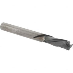 Kennametal - 1/4" Cutting Diam x 3/4" Length of Cut, 3 Flute, Compression Spiral Router Bit - Diamond Coated, Right Hand Cut, Solid Carbide, 2-1/2" OAL x 1/4" Shank Diam, Double Edge, 25° Helix Angle - Americas Industrial Supply