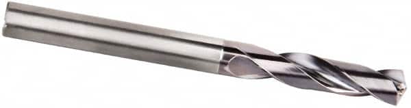 Kennametal - 9mm 135° Spiral Flute Solid Carbide Screw Machine Drill Bit - Multilayer TiAlN Finish, Right Hand Cut, 47mm Flute Length, 89mm OAL, Standard Point, Straight Shank, Through Coolant - Americas Industrial Supply
