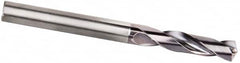 Kennametal - 6.8mm 135° Spiral Flute Solid Carbide Screw Machine Drill Bit - Multilayer TiAlN Finish, Right Hand Cut, 34mm Flute Length, 79mm OAL, Standard Point, Straight Shank, Through Coolant - Americas Industrial Supply