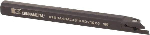 Kennametal - A4SS, Internal, Left Hand, 14mm Max Depth of Cut, 3mm Min Groove Width, Indexable Grooving Tool Holder - A4G0300M3SP04B Insert Compatibility, 63/64" Shank Width, 201.45mm OAL, Through Coolant - Americas Industrial Supply