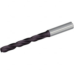 Kennametal - 5mm, 132° Point, Spiral Flute, Solid Carbide Taper Length Drill Bit - Multilayer TiAlN Finish, 56mm Flute Length, 94mm OAL, Series B256 - Americas Industrial Supply