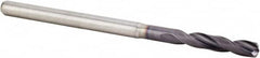 Kennametal - 2.8mm 140° Spiral Flute Solid Carbide Screw Machine Drill Bit - Multilayer TiAlN Finish, Right Hand Cut, 16mm Flute Length, 50mm OAL, Standard Point, Straight Shank, Through Coolant - Americas Industrial Supply