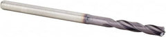 Kennametal - 7/64" 140° Spiral Flute Solid Carbide Screw Machine Drill Bit - Multilayer TiAlN Finish, Right Hand Cut, 16mm Flute Length, 50mm OAL, Standard Point, Straight Shank, Through Coolant - Americas Industrial Supply