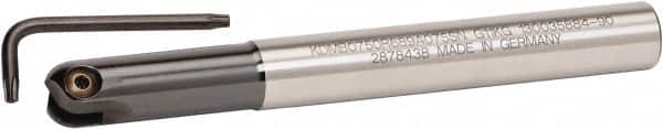 Kennametal - 1-1/4" Cut Diam, 5/8" Max Depth of Cut, 1-1/4" Shank Diam, 210mm OAL, Indexable Ball Nose End Mill - 80mm Head Length, Straight Shank, KDMB Toolholder, KDMB 1250.. Insert - Americas Industrial Supply
