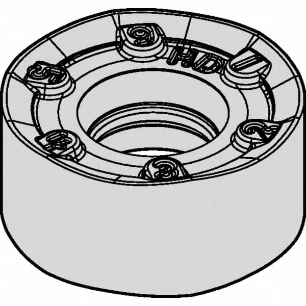 Kennametal - RNPJ1605M0 HD Grade KCPM20 Carbide Milling Insert - TiN/MT/TiCN/Al2O3 Finish, 1/4" Thick, 16mm Inscribed Circle - Americas Industrial Supply