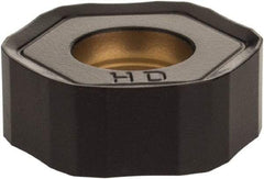 Kennametal - HNPJ43 Grade KCPM20 Carbide Milling Insert - TiN/MT/TiCN/Al2O3 Finish, 0.1731" Thick, 12mm Inscribed Circle, 1mm Corner Radius - Americas Industrial Supply