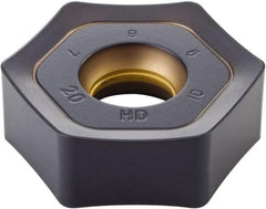 Kennametal - HNPJ755 Grade KCPK30 Carbide Milling Insert - TiN/TiCN/Al2O3 Finish, 0.2923" Thick, 7/8" Inscribed Circle, 2mm Corner Radius - Americas Industrial Supply