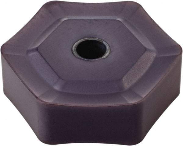 Kennametal - HNPX5354 Grade KC514M Carbide Milling Insert - TiAlN Finish, 7/32" Thick, 0.6378" Inscribed Circle, 1/16" Corner Radius - Americas Industrial Supply