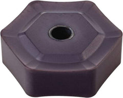 Kennametal - HNPX5354 Grade KC514M Carbide Milling Insert - TiAlN Finish, 7/32" Thick, 0.6378" Inscribed Circle, 1/16" Corner Radius - Americas Industrial Supply