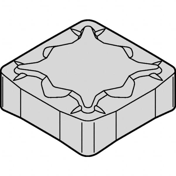 Kennametal - SNXF433 Grade KC527M Carbide Milling Insert - TiAlN Finish, 0.1874" Thick, 1/2" Inscribed Circle, 3/64" Corner Radius - Americas Industrial Supply