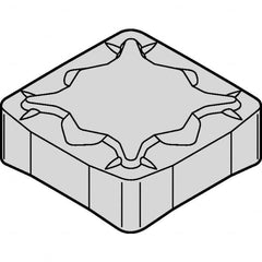 Kennametal - SNXF433 Grade KC527M Carbide Milling Insert - TiAlN Finish, 0.1874" Thick, 1/2" Inscribed Circle, 3/64" Corner Radius - Americas Industrial Supply
