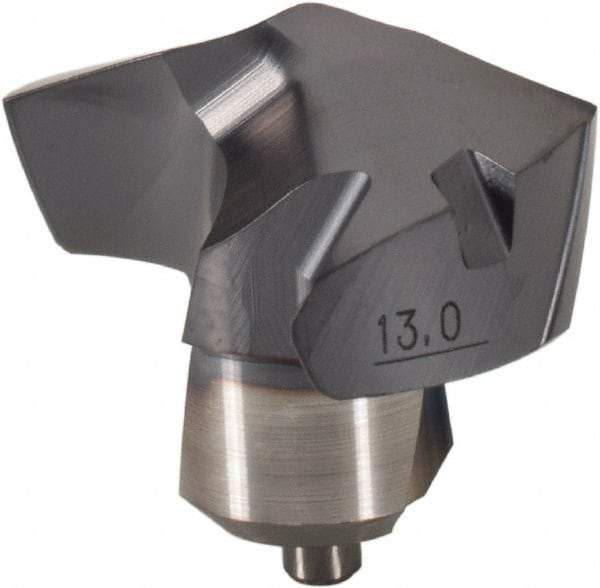 Kennametal - Series KenTIP, 13mm Diam Grade KCP15 140° Replaceable Drill Tip - Carbide, AlTiN Finish, P Seat Size - Americas Industrial Supply