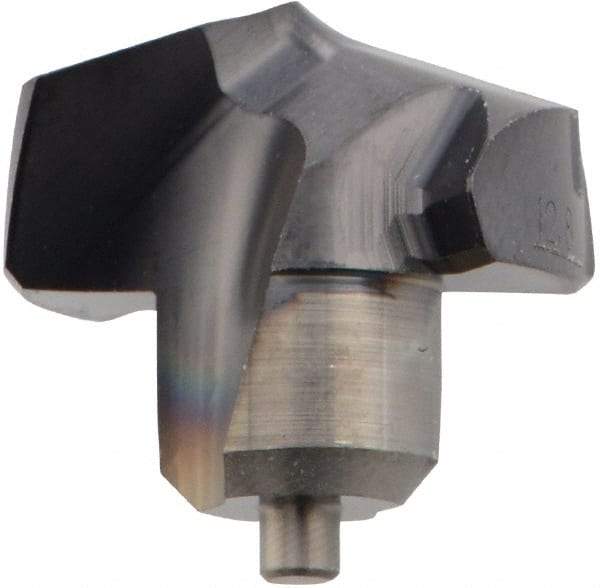Kennametal - Series KenTIP, 12.8mm Diam Grade KCP15 140° Replaceable Drill Tip - Carbide, AlTiN Finish, O Seat Size - Americas Industrial Supply