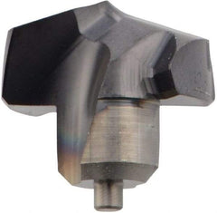 Kennametal - Series KenTIP, 12.8mm Diam Grade KCP15 140° Replaceable Drill Tip - Carbide, AlTiN Finish, O Seat Size - Americas Industrial Supply