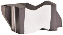 Kennametal - 3M225NG K Grade KCU10, 2.24mm Cutting Width Carbide Grooving Insert - 2.39mm Max Depth of Cut, Left Hand, 0.19mm Corner Radius, AlTiN Finish - Americas Industrial Supply