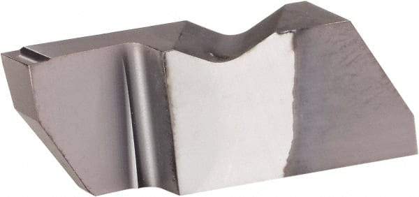 Kennametal - 3125NFD K Grade KCU25, 3.18mm Cutting Width Carbide Grooving Insert - 6.35mm Max Depth of Cut, Left Hand, 0.19mm Corner Radius, AlTiN Finish - Americas Industrial Supply