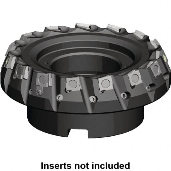 Kennametal - 80mm Cut Diam, 27mm Arbor Hole, 5.9mm Max Depth of Cut, 20° Indexable Chamfer & Angle Face Mill - 6 Inserts, SPHX 1205... Insert, Right Hand Cut, 6 Flutes, Series Fix-Perfect - Americas Industrial Supply