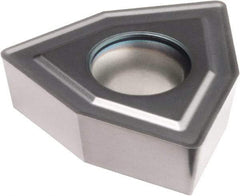 Kennametal - DFT090508 HP Grade KCU40 Carbide Indexable Drill Insert - TiN/TiAlN Finish, Trigon, 15mm Inscribed Circle - Americas Industrial Supply