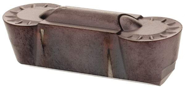 Kennametal - 1005R GMN Grade KCU25, 10.05mm Cutting Width Carbide Grooving Insert - 8.1mm Max Depth of Cut, Neutral, 5.02mm Corner Radius, AlTiN Finish - Americas Industrial Supply