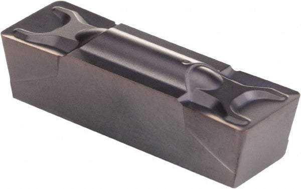 Kennametal - 375G GMN Grade KCU10, 9.53mm Cutting Width Carbide Grooving Insert - 7.95mm Max Depth of Cut, Neutral, 0.79mm Corner Radius, AlTiN Finish - Americas Industrial Supply