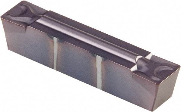 Kennametal - 0505G GMN Grade KCU25, 5.05mm Cutting Width Carbide Grooving Insert - 4.19mm Max Depth of Cut, Neutral, 0.41mm Corner Radius, AlTiN Finish - Americas Industrial Supply