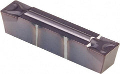 Kennametal - 0505G GMN Grade KCU25, 5.05mm Cutting Width Carbide Grooving Insert - 4.19mm Max Depth of Cut, Neutral, 0.41mm Corner Radius, AlTiN Finish - Americas Industrial Supply