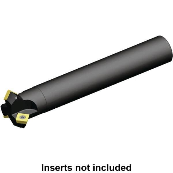 Kennametal - 45° Lead Angle, 49mm Max Cut Diam, 32mm Min Cut Diam, 9mm Max Depth of Cut, Indexable Chamfer and Angle End Mill - 3 Inserts, SP.. 1204.. Insert Style, 200mm Overall Length, Straight Shank - Americas Industrial Supply