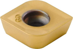 Kennametal - SDET431 Grade KC725M Carbide Milling Insert - TiN/TiCN/TiN Finish, 3/16" Thick, 1/2" Inscribed Circle, 5/32" Corner Radius - Americas Industrial Supply