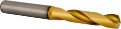 Kennametal - 3/8" 140° Spiral Flute Solid Carbide Screw Machine Drill Bit - Multilayer TiAlN Finish, Right Hand Cut, 47mm Flute Length, 89mm OAL, Standard Point, Straight Shank - Americas Industrial Supply