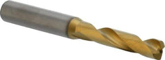 Kennametal - 8.4mm 140° Spiral Flute Solid Carbide Screw Machine Drill Bit - Multilayer TiAlN Finish, Right Hand Cut, 47mm Flute Length, 89mm OAL, Standard Point, Straight Shank - Americas Industrial Supply